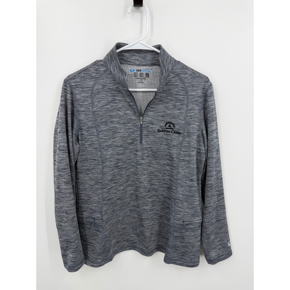 IBKUL Barton Creek‎ Quarter Zip Pullover Women Size M Gray Heather UPF 50+ Top